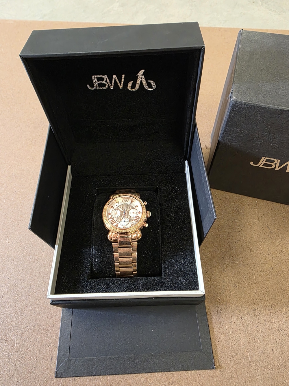 JBW Women's Rose Gold Chronograph Bracelet Watch